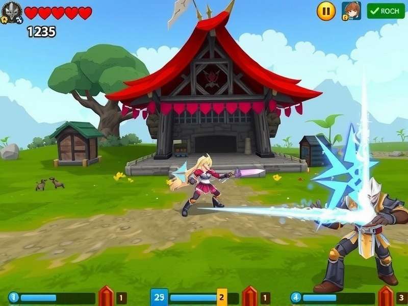 Heroic Knight Kochi gameplay screenshot showing combat